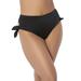 Plus Size Women's Bow High Waist Brief by Swimsuits For All in Black (Size 14)