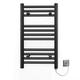 Myhomeware 300mm Wide Flat Black Electric Pre-Filled Heated Towel Rail Radiator For Bathroom Designer UK (300 * 600mm Electric Black)