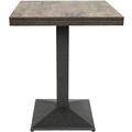 Table 60x60 carrée avec pied central pour bar bistrots Marron - Verni en Noir