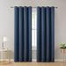 HLC.ME Solid Max Blackout Thermal Grommet Curtain Panels Polyester in Blue/Navy/Brown | 54 H in | Wayfair LARNC-NVY52x54