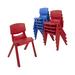 ECR4Kids 12in Plastic School Stack Chair, Classroom Furniture Plastic in Blue | 21.7 H x 15 W x 12.6 D in | Wayfair ELR-3012-BL