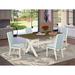 August Grove® Jessalyn 4 - Person Acaica Solid Wood Dining Set Wood/Upholstered in Brown | 30" H x 60" L x 36" W | Wayfair