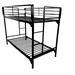 Isabelle & Max™ Nault University 1.5" Heavy Duty Steel Bunk Bed w/ Built-in Guardrails & Ladders in Black | 64.5 H x 42 W x 86.5 D in | Wayfair