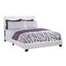 86.50" White Contemporary Rectangular Bed Frame - Queen Size