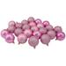 60ct Bubblegum Pink Shatterproof 4-Finish Christmas Ornaments 2.5"