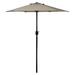 6.5ft Outdoor Patio Market Umbrella with Hand Crank, Taupe