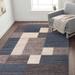 World Rug Gallery Modern Boxes Design Non-slip (Non-skid) Area Rug