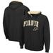 Men's Colosseum Black Purdue Boilermakers Arch & Logo 3.0 Full-Zip Hoodie