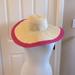 Nine West Accessories | Cute Wide Brim Nine West Straw Hat | Color: Pink | Size: Os