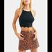 Free People Skirts | Fp We The Free Zip It Up Printed Mini Skirt | Color: Black/Brown | Size: 27