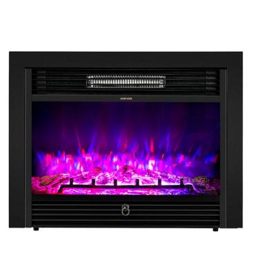 Costway 28.5 Inch Electric Fireplace Recessed with 3 Flame Colors