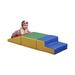 ECR4Kids SoftZone Junior Little Me Climb Crawl & Slide, Beginner Playset, 3-Piece, Leather in Blue | 8 H x 16 W x 48 D in | Wayfair ELR-3028-AS