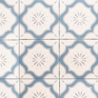 DaVinci 7.9in x 7.9in Blue Porcelain Floor and Wall Tile
