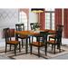 East West Furniture 7 Piece Dining Table Set Consist of a Rectangle Dining Room Table and 6 Wood Seat Chairs, (Finish Option)
