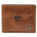 Men's Fossil Brown Kansas State Wildcats Leather Ryan RFID Passcase Wallet