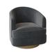 Barrel Chair - Fairfield Chair Tipsy 28.75" W Barrel Chair Polyester in Gray/Blue/Navy | 30.25 H x 28.75 W x 31 D in | Wayfair