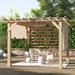 Kelly Clarkson Home Mary 10 ft. x 11 ft. Cedar Wood Framed Hot Tub Pergola Wood in Brown | 90.1 H x 119.7 W x 129.9 D in | Wayfair