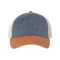 Sportsman SP510 Men's Pigment-Dyed Trucker Cap in Navy Blue/Texas/Stone size Adjustable | Cotton/Polyester Blend