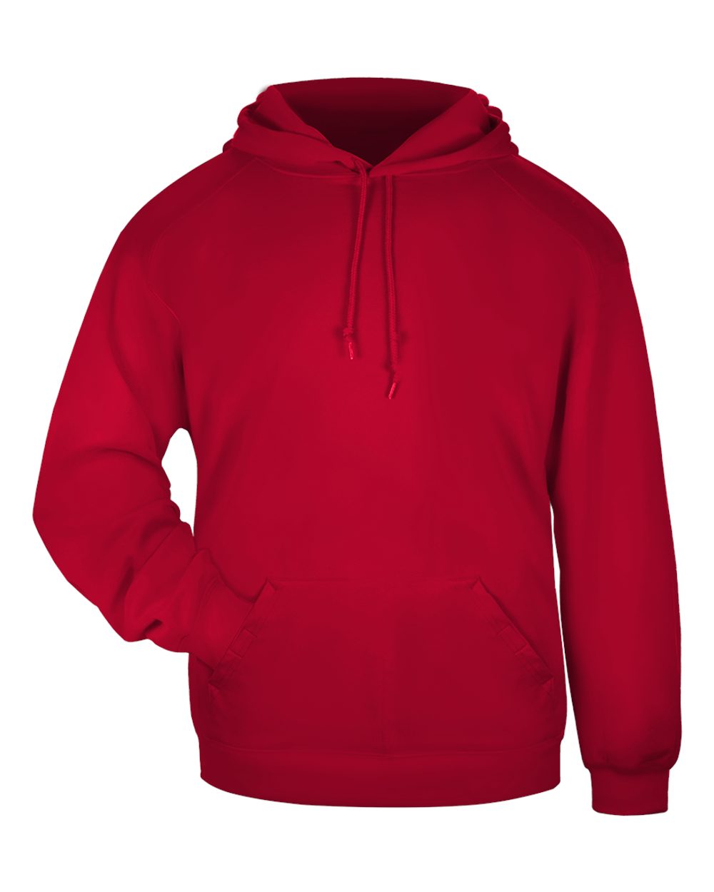 Badger Sport 1254 Hooded Sweatshirt in Red size Small | Cotton/Polyester Blend BG1254