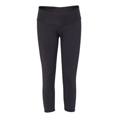 Badger Sport 4617 Women's Athletic Crop Tights in Black size XL | Spandex