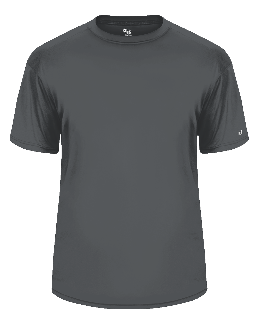Badger Sport B2120 B Core Youth Top in Graphite Grey size Large | Polyester BG2120, 212000, 2120