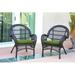 Ophelia & Co. Maltby Patio Chair w/ Cushions Wicker/Rattan in Gray/Black | 36 H x 29 W x 29 D in | Wayfair 32A0E754BF9F4EE5AE38B535ED3688A9