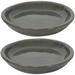 Bungalow Rose Swening 2 Pieces Saucer Set, Ceramic in Gray | 1.5 H x 9.75 W x 9.75 D in | Wayfair 62896D0D519845339769E3A1830DFB7C