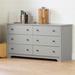 Red Barrel Studio® Taquanna 6 Drawer 59.25" W Double Dresser Wood in Gray | 31.25 H x 59.25 W x 19.5 D in | Wayfair
