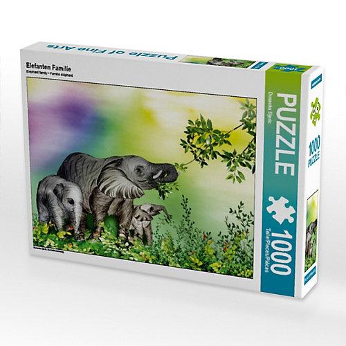 Puzzle Elefanten Familie Lege-Größe 64 x 48 cm Foto-Puzzle Bild von Dusanka Djeric