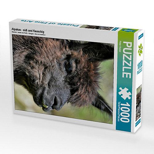 Puzzle CALVENDO Puzzle Alpakas - süß und flauschig - 1000 Teile Foto-Puzzle glückliche Stunden Kinder