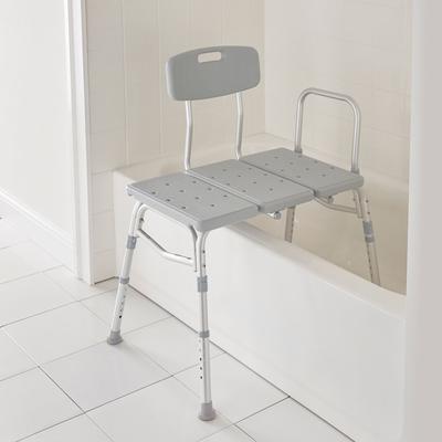 400 lbs. Weight Capacity Deluxe Bath Transfer Bench by Drive Medical in Gray