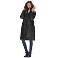 Plus Size Women's Mid-Length Quilted Puffer Jacket by Roaman's in Black (Size 6X) Winter Coat