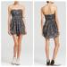 Free People Dresses | Free People Nyima Tweed Strapless Gathered Dress | Color: Black/White | Size: 4