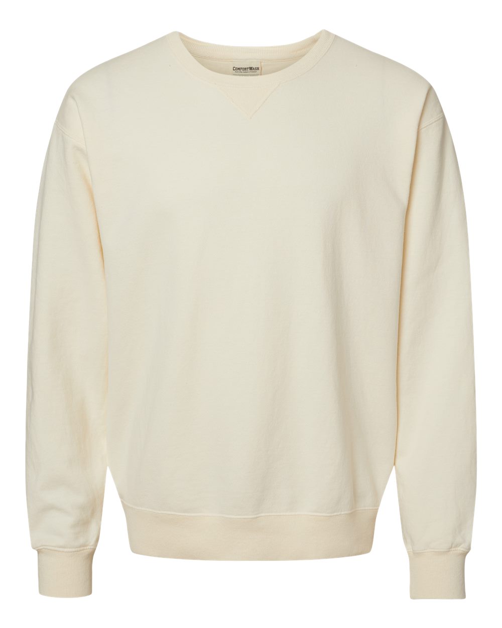 ComfortWash by Hanes GDH400 Men's Crew Sweatshirt in Parchment size XL | Cotton/Polyester Blend