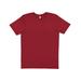 LAT 6901 Men's Fine Jersey T-Shirt in Cardinal Blackout size Medium | Cotton LA6901