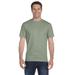Hanes 5280 Adult Essential Short Sleeve T-Shirt in Stonewashed Green size Large | Cotton