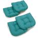 Winston Porter Indoor/Outdoor Chair/Rocker Cushion Polyester in Green/Blue | 5 H x 19 W in | Wayfair FED53719E77E492882082256A16C662F