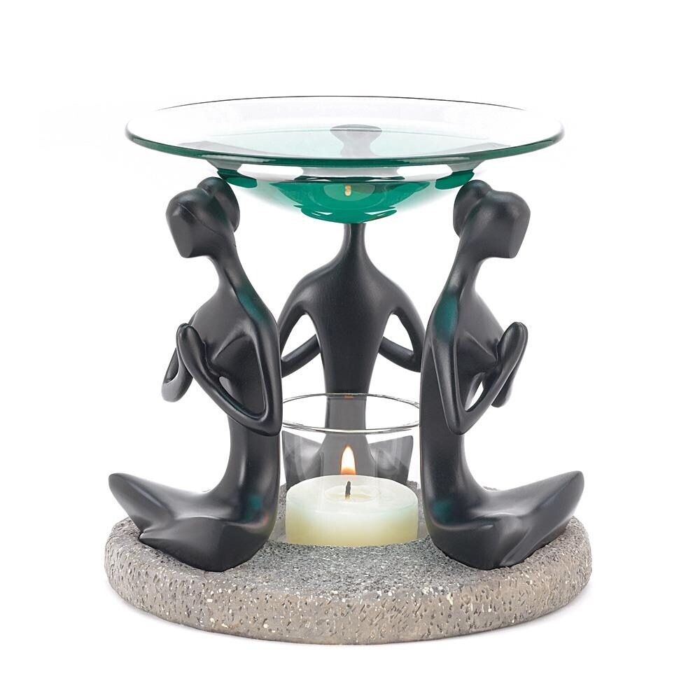 A Woman's Prayer Oil Warmer - 5.25 inches in diameter x 4.75 inches tall.