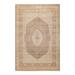 Overton Hand Knotted Wool Vintage Inspired Traditional Mogul Brown Area Rug - 6'1" x 9'1"