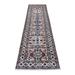 Shahbanu Rugs Super Kazak with Tribal Medallions Design Light Brown Pure Wool Hand Knotted Oriental Runner Rug (2'7" x 9'8")