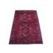 Shahbanu Rugs Hand Knotted Saturated Red Pure Wool Afghan Khamyab Tribal Design Oriental Rug (3'3" x 4'10") - 3'3" x 4'10"