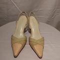 Ralph Lauren Shoes | Like New Ralph Lauren Heels Size 7 | Color: Cream/Green | Size: 7