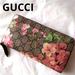 Gucci Bags | Gucci Gg Supreme Floral Pattern Long Wallet Leather Zip Around | Color: Brown/Pink | Size: Os