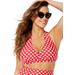 Plus Size Women's Diva Halter Bikini Top by Swimsuits For All in Red Polka Dot (Size 6)
