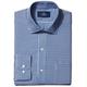 Buttoned Down Classic Fit Button-Collar-Pattern Dress Shirt, (Blue/Brown), 20 35