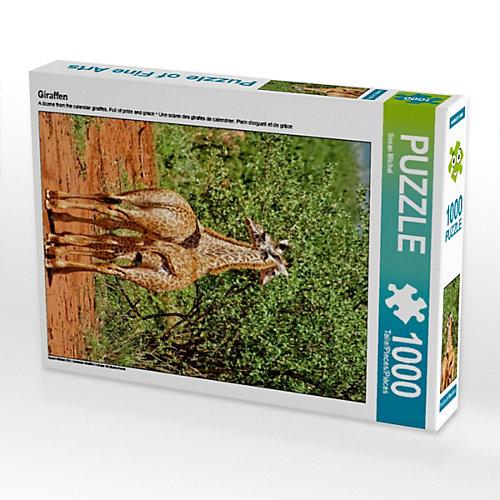 Puzzle CALVENDO Puzzle Giraffen - 1000 Teile Foto-Puzzle glückliche Stunden Kinder
