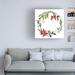 The Holiday Aisle® Christmas Wreath VIII by Harriet Sussman - Wrapped Canvas Graphic Art Canvas, in Green/Red/White | 18 H x 18 W x 2 D in | Wayfair