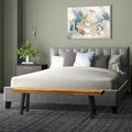 Latitude Run® Brimin Tufted Low Profile Platform Bed Upholstered/Linen in Gray | 35.8 H x 63 W x 86 D in | Wayfair A797F8BD1A024305ABC1120E6CFFBBF0