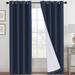 The Twillery Co.® Adona Solid Color Room Darkening Blackout Grommet Curtain Panels Set Of 2 Polyester in Green/Blue/Navy | 96 H x 52 W in | Wayfair