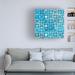Dakota Fields Blue My Mind III by Alonzo Saunders - Wrapped Canvas Painting Canvas, Wood in Blue/Green/White | 14 H x 14 W x 2 D in | Wayfair